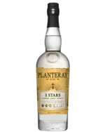 Klar rombutelj med stjerne-etiket, Planteray 3 Stars